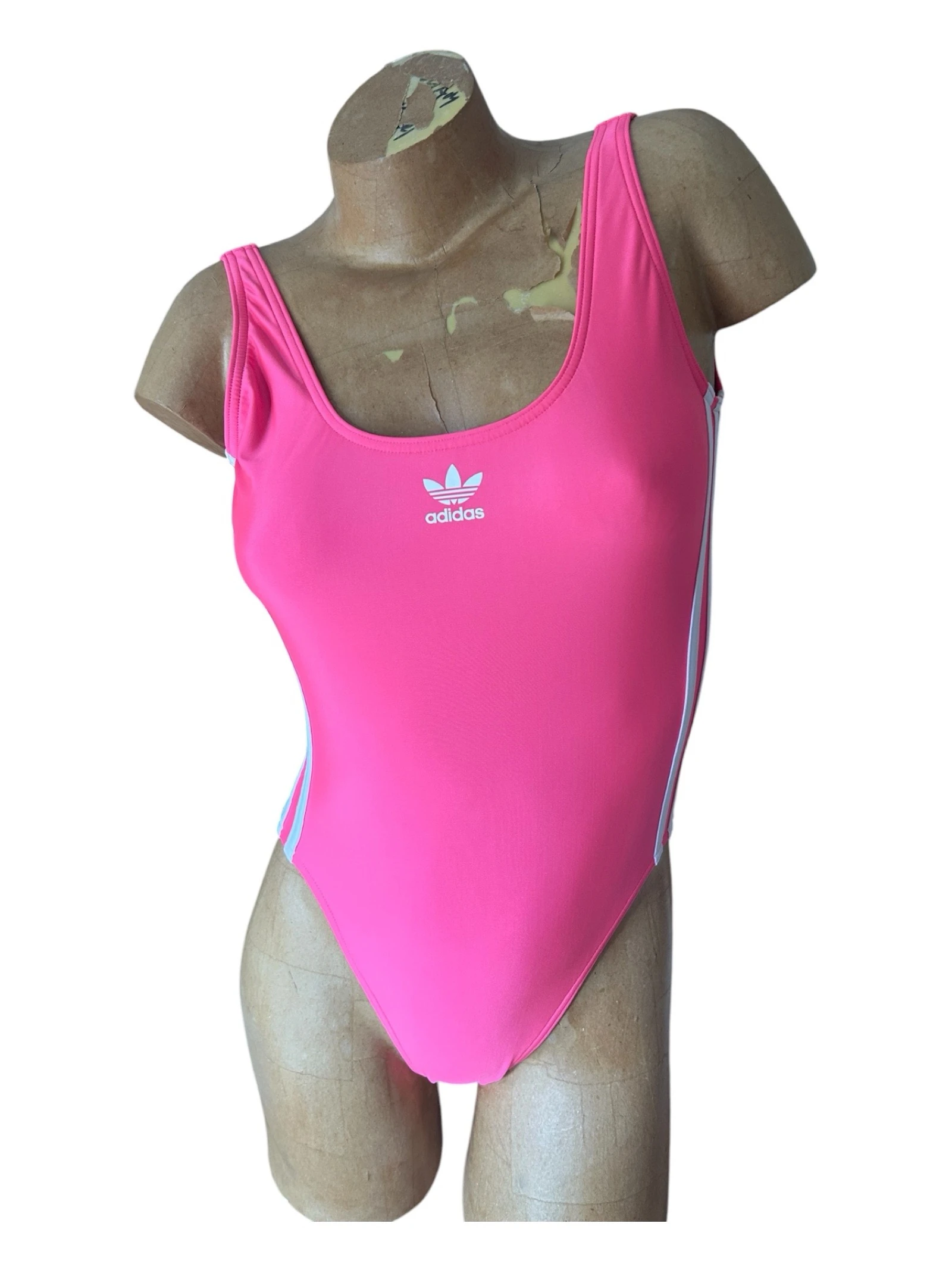 Bañador Adidas 3 Stripes morado nuevo con etiquetas – Talla 40